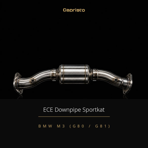 SOFORT VERFÜGBAR! ECE Capristo Downpipes 250 Zellen – BMW M3 (G80 / G81)