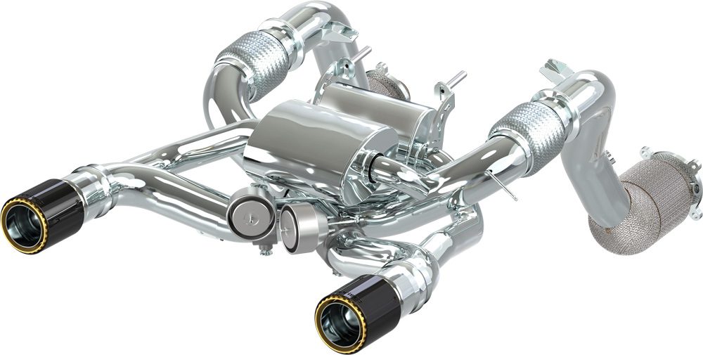 RACE Capristo Klappenabgasanlage mit 100-Zellen Downpipes – McLaren 720S
