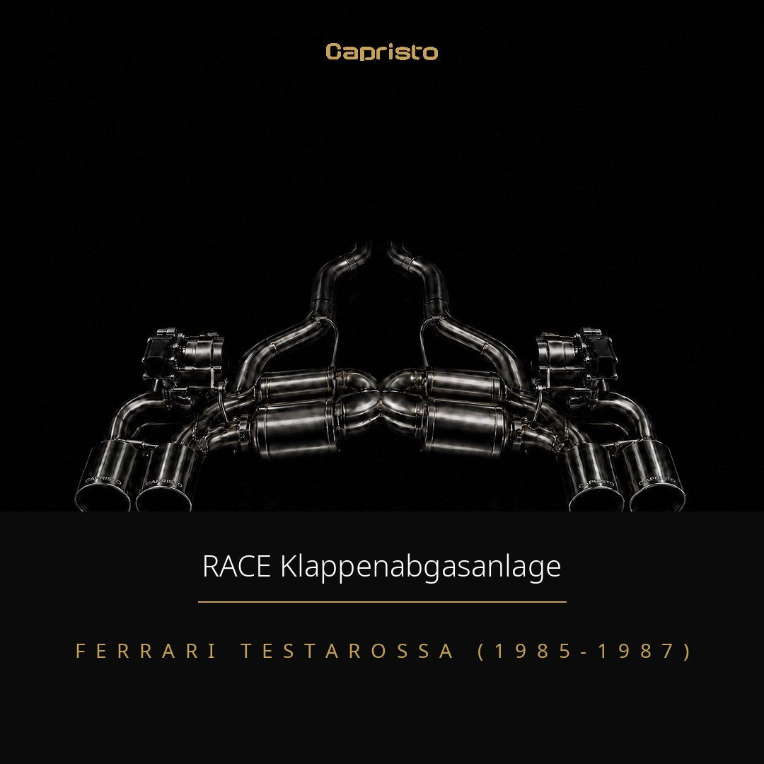 RACE Capristo Klappenabgasanlage (ohne Klappen, Kat-Version) – Ferrari Testarossa (1985-1987)