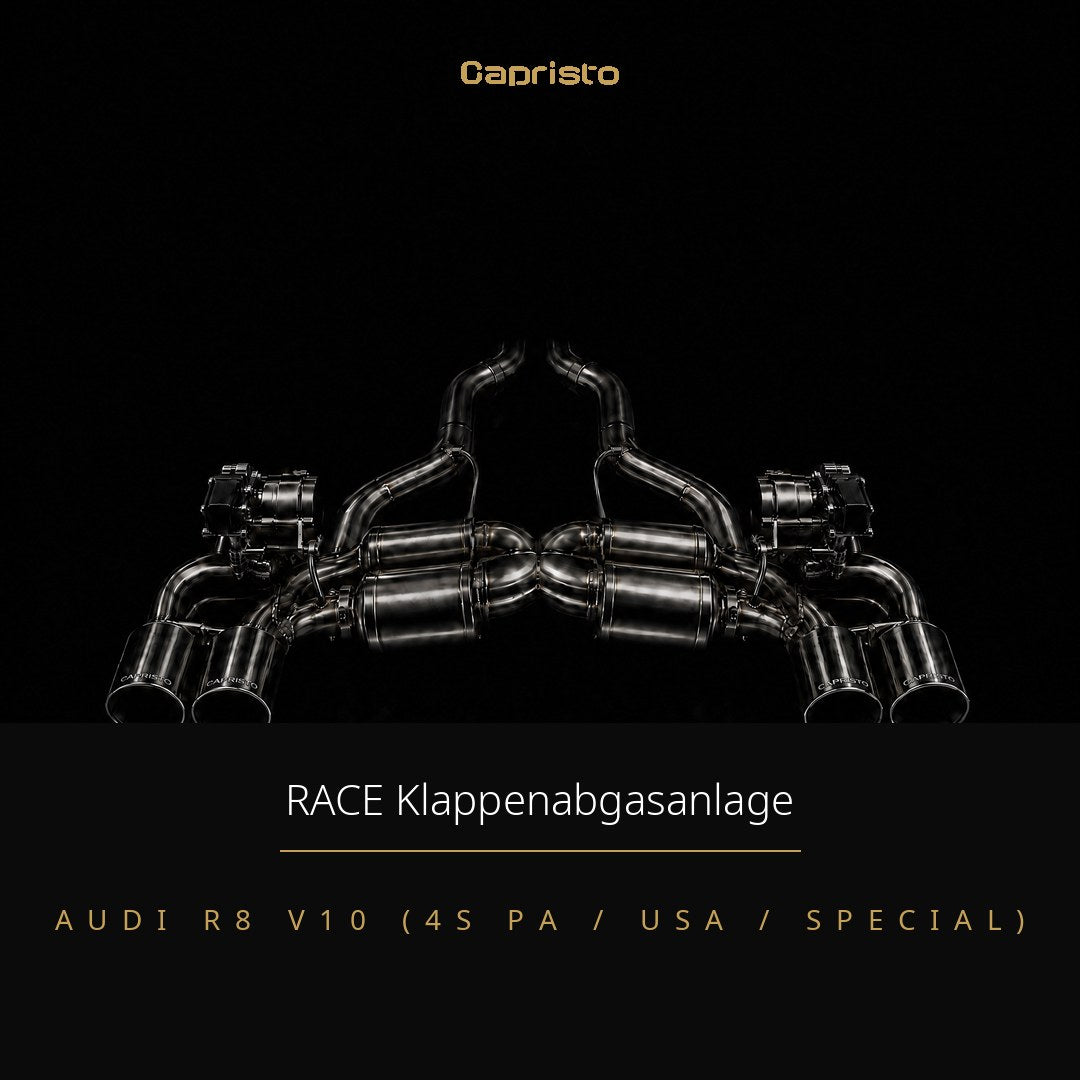Capristo RACE Klappenabgasanlage mit Kat und EVCU-1 – Audi R8 V10 (4S PA / USA)