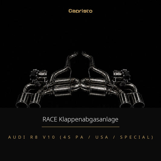 Capristo RACE Klappenabgasanlage mit Kat und EVCU-1 – Audi R8 V10 (4S PA / USA)