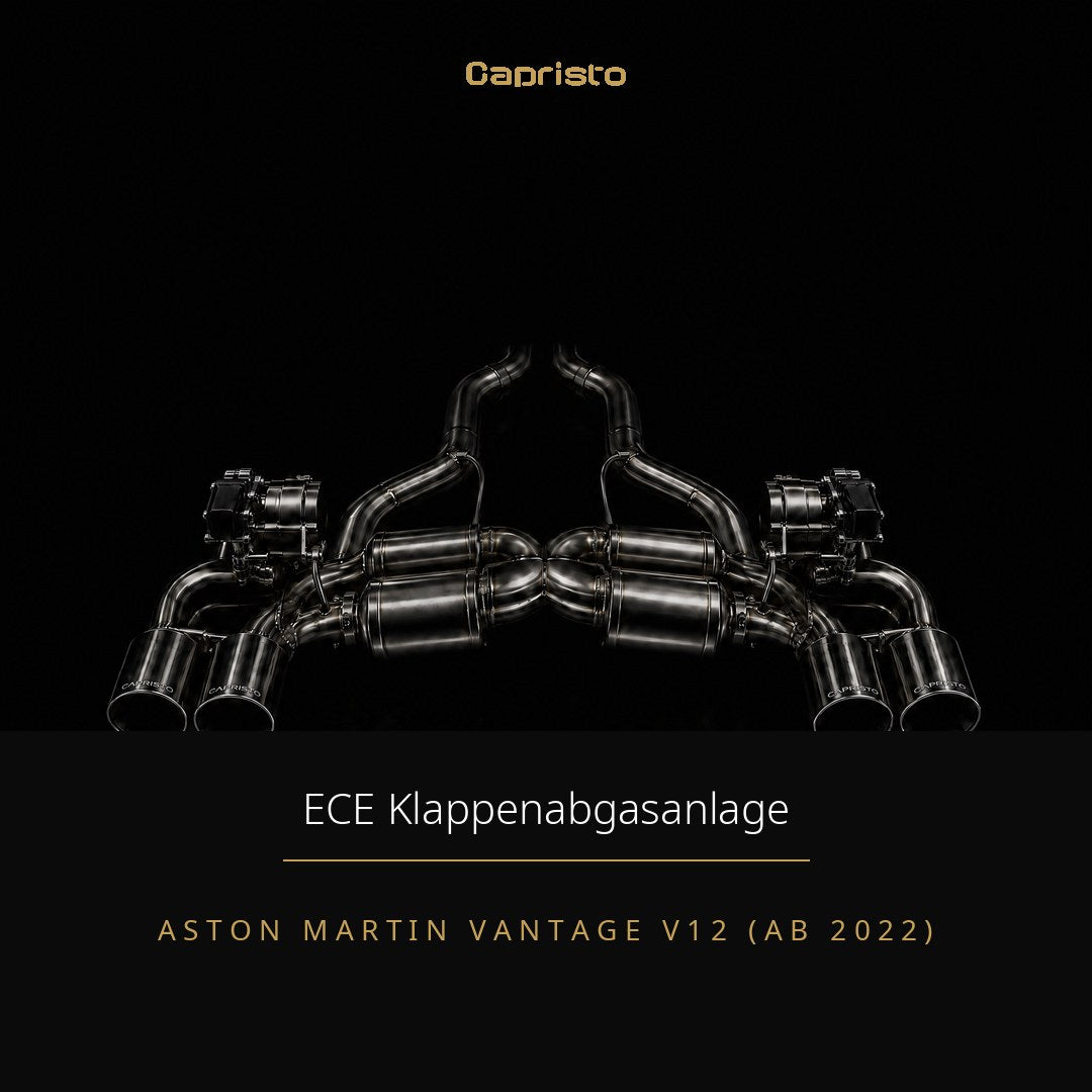 Capristo ECE Klappenabgasanlage mit OEM-Aktuatoren – Aston Martin V12 Vantage (ab 2022)