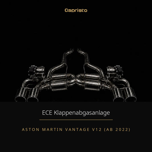 Capristo ECE Klappenabgasanlage mit OEM-Aktuatoren – Aston Martin V12 Vantage (ab 2022)
