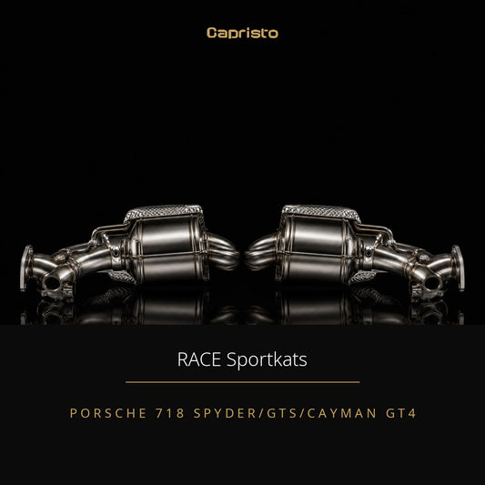 RACE Capristo 100-Zellen Sportkatalysator – Porsche Spyder / Cayman (718 GT4 / GTS)