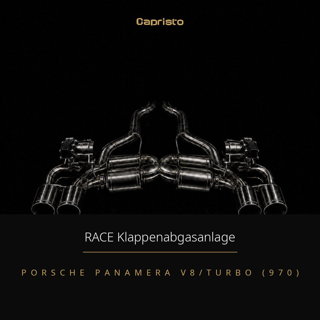 RACE Capristo Klappenabgasanlage (lange Version) – Porsche Panamera V8 Turbo (970)