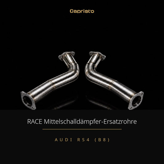 Capristo RACE Klappenabgasanlage mit Mittelschalldämpfer-Ersatzrohren – Audi RS4 (B8)