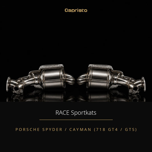 RACE Capristo Krümmer-Set mit Sportkats – Porsche Spyder / Cayman (718 GT4 / GTS)