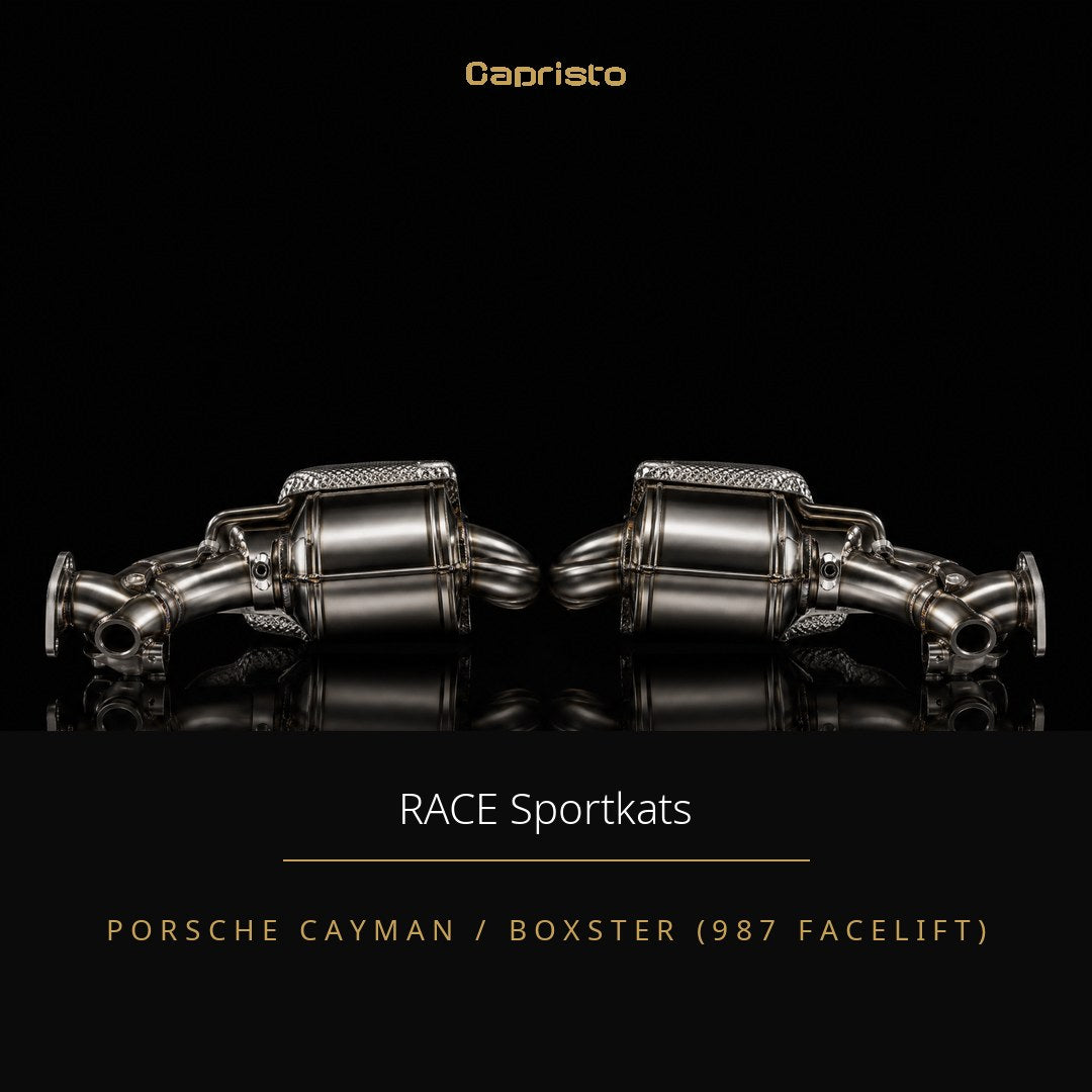 RACE Capristo Krümmer-Set mit Sportkats – Porsche Cayman / Boxster (987 Facelift)