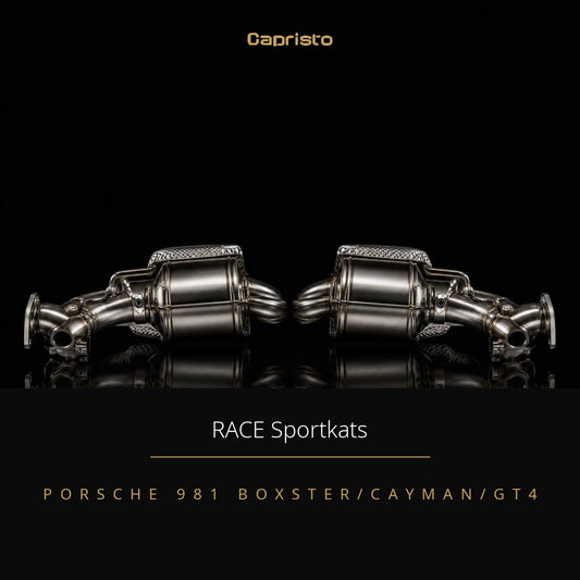 RACE Capristo 250-Zellen Sportkatalysator – Porsche Boxster / Cayman / GT4 (981)
