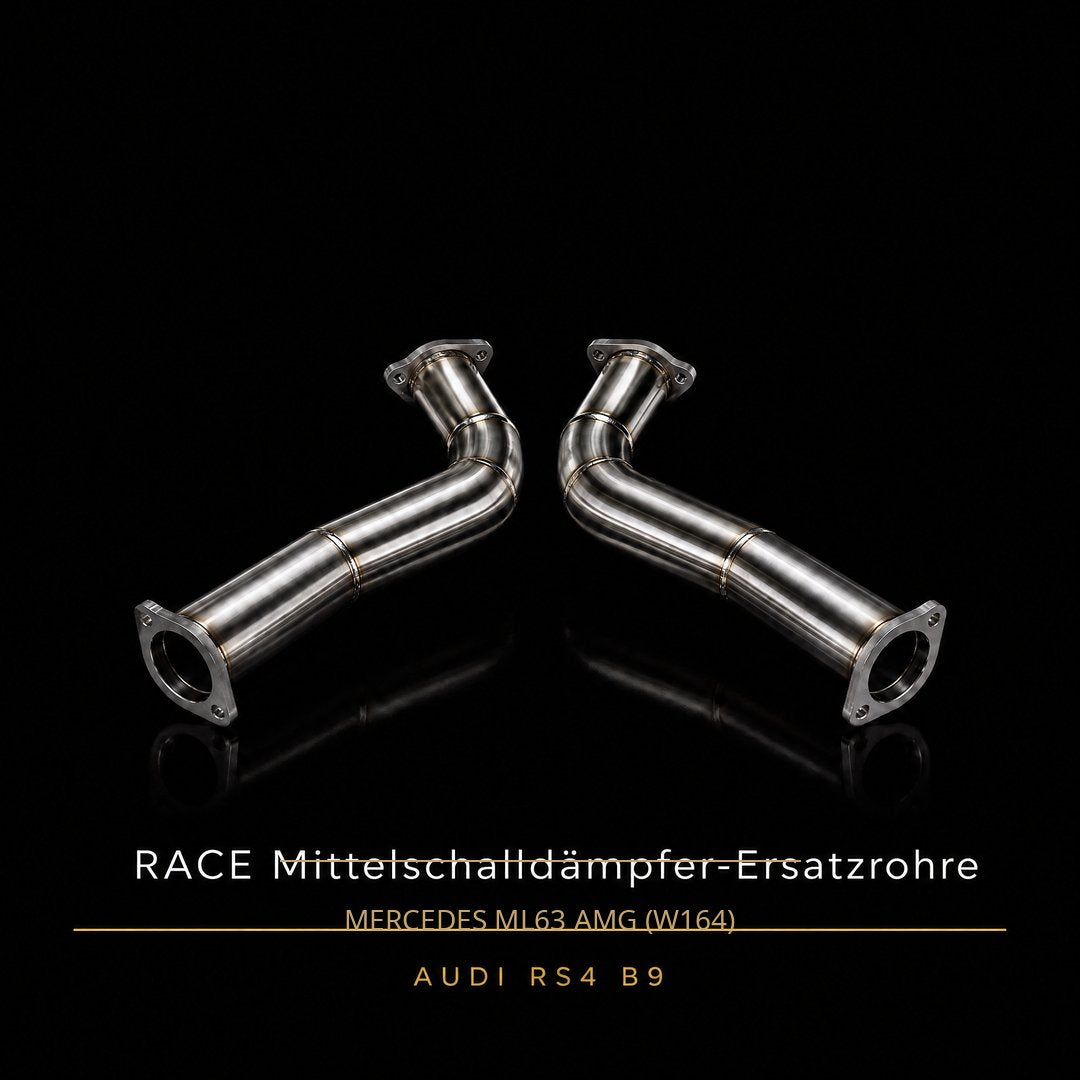 RACE Capristo Mittelschalldämpfer-Ersatzrohre – Mercedes ML63 AMG (W164)