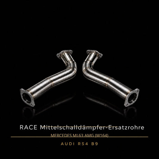 RACE Capristo Mittelschalldämpfer-Ersatzrohre – Mercedes ML63 AMG (W164)