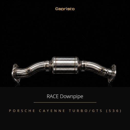 RACE Capristo Downpipe mit 250-Zellen Sportkat – Porsche Cayenne V8 Biturbo (536)