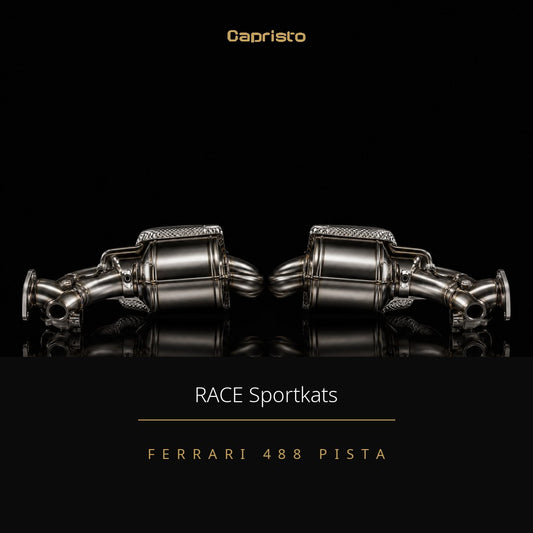 RACE Capristo 250-Zellen Sportkatalysator (mit Hitzeschutz) – Ferrari 488 Pista