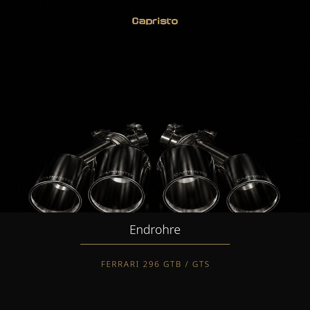Capristo Doppelendrohrblende Carbon + Endrohre – Ferrari 296 GTB/GTS