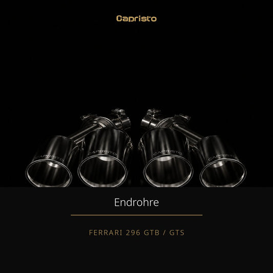 Capristo Doppelendrohrblende Carbon + Endrohre – Ferrari 296 GTB/GTS