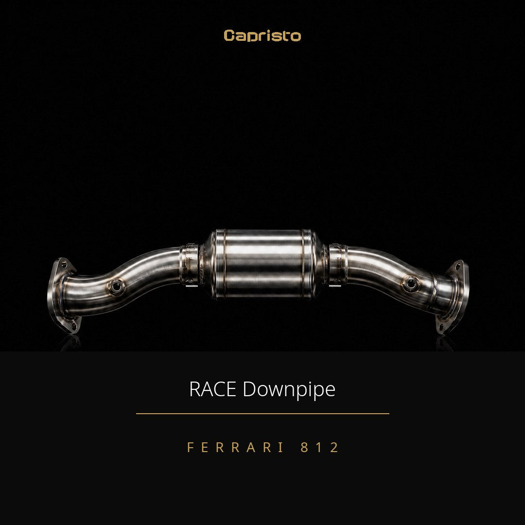 RACE Capristo 250-Zellen Downpipes (mit Hitzeschutz) (ohne OPF) – Ferrari 812