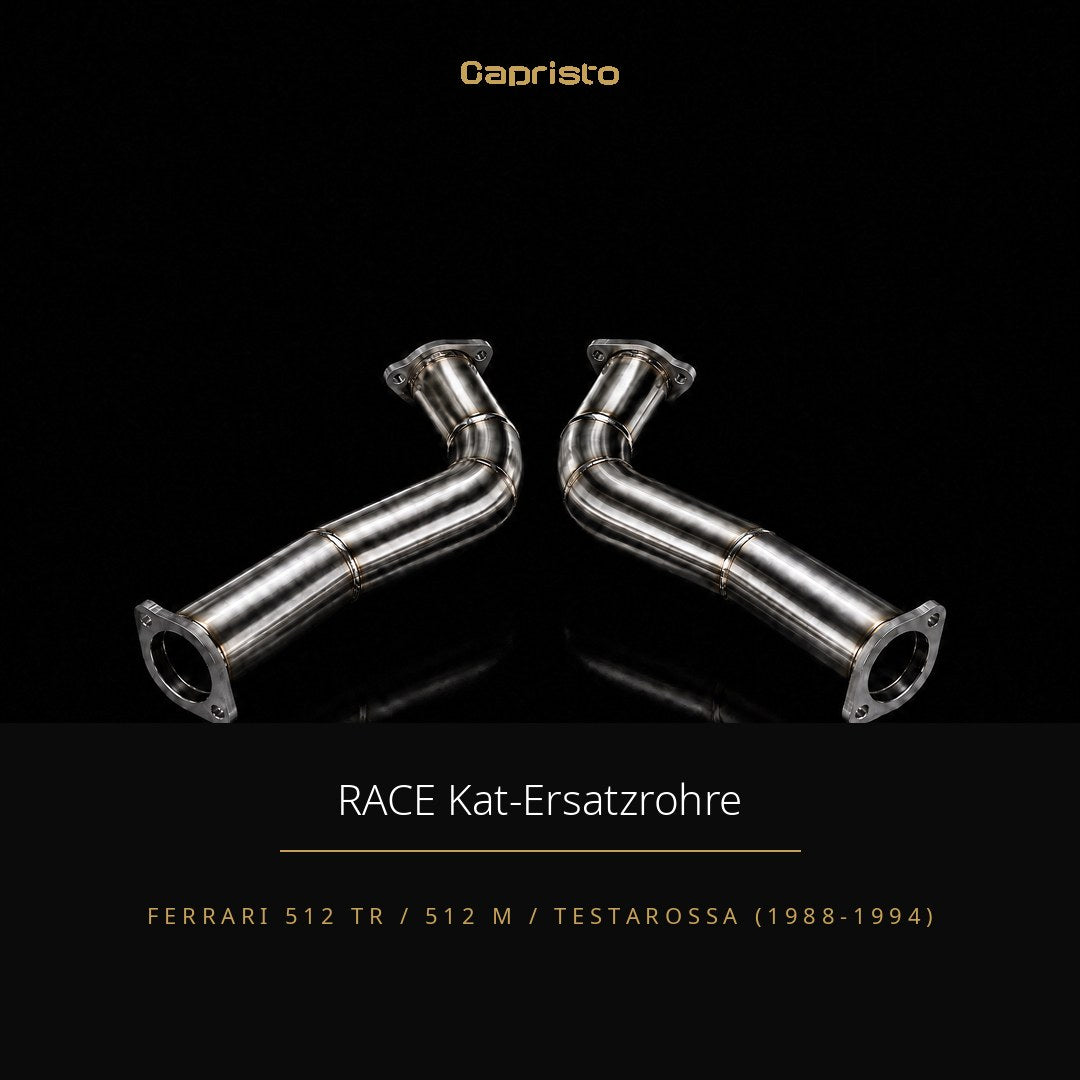 RACE Capristo Fächerkrümmer-Set (inkl. Vorkat-Ersatzrohre) – Ferrari 512 TR / 512 M / Testarossa (1988-1994)