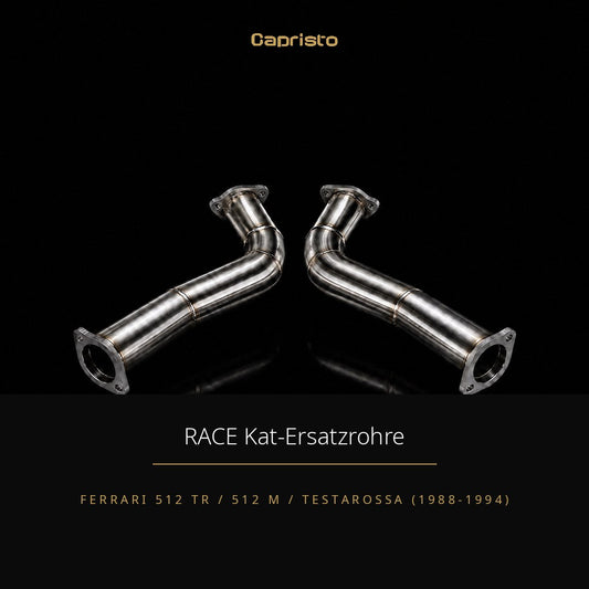RACE Capristo Fächerkrümmer-Set (inkl. Vorkat-Ersatzrohre) – Ferrari 512 TR / 512 M / Testarossa (1988-1994)