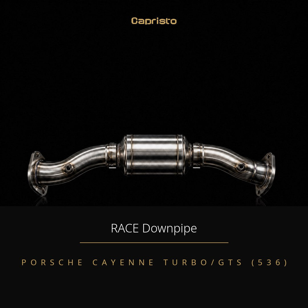 RACE Capristo Downpipe mit 250-Zellen Sportkat – Porsche Cayenne V6 (536)
