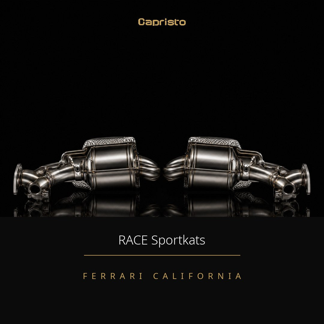 RACE Capristo 250-Zellen Sportkatalysator (mit X-Pipe) (mit Hitzeschutz) – Ferrari California