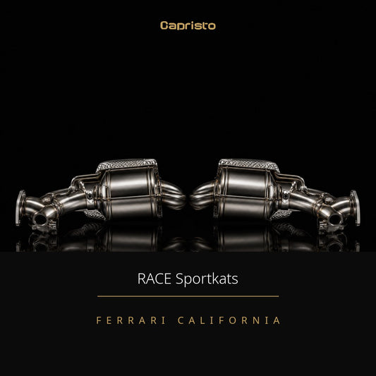 RACE Capristo 250-Zellen Sportkatalysator (mit X-Pipe) (mit Hitzeschutz) – Ferrari California
