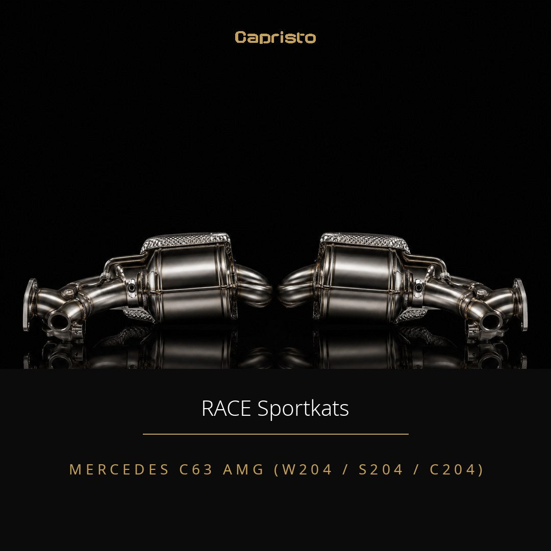 RACE Capristo Fächerkrümmer mit 250-Zellen Sportkats – Mercedes C63 AMG (W204)